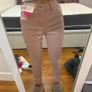 pink high rise jeggings